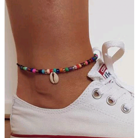 Toppinggoods Jewelry Wholesale Contrast Color Beads Pendant Anklet Nhsc374424