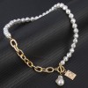 Toppinggoods Jewelry Wholesale Metal Pearl Splicing Short Necklace Nhsc374885