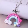 Toppinggoods Jewelry Wholesale Simple Candy Color Rainbow Pendent Necklace  Nhsc378618