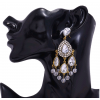 Toppinggoods Jewelry Wholesale Fashion Metal Shining Gemstone Water Drop Earrings Nhsc378621