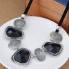 Toppinggoods Jewelry Wholesale Retro Geometric Inlaid Gem Necklace Nhsc378650