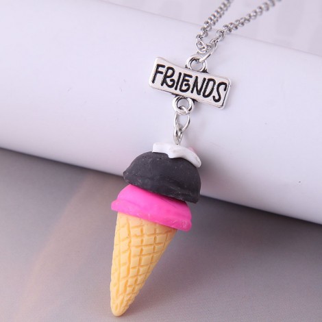 Toppinggoods Jewelry Korean Contrast Color Ice Cream Necklace Wholesale Nhsc378652