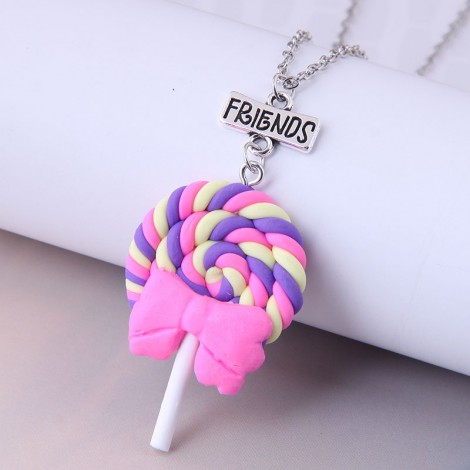Toppinggoods Jewelry Korean Candy Rainbow Candy Necklace Wholesale  Nhsc378654