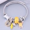 Toppinggoods Wholesale Jewelry Fashion Metal Round Digital Seaweed Flower Pendant Bracelet Nhsc383159