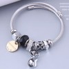 Toppinggoods Wholesale Jewelry Fashion Metal Lettering Disc Cat Pendant Bracelet Nhsc383162