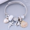 Toppinggoods Wholesale Jewelry Fashion Metal Peach Heart Angel Sea Shell Pendant Bracelet Nhsc383416