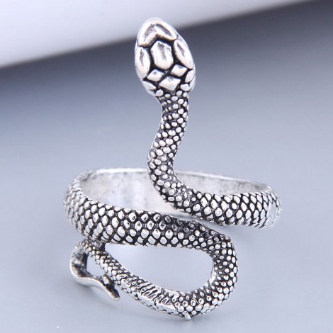 Toppinggoods Wholesale Jewelry Fashion Retro Auspicious Snake Shaped Ring Nhsc385120