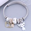 Toppinggoods Wholesale Jewelry Fashion Metal Angel Cat Pendant Geometric Bracelet Nhsc387994