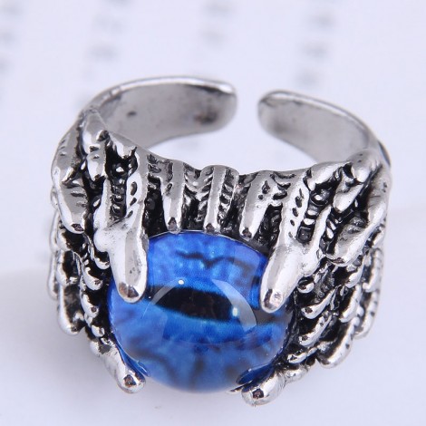 Wholesale Jewelry Metal Devil Eye Feather Opening Ring Toppinggoods Nhsc391478