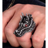 Wholesale Jewelry Retro Metal Auspicious Dragon Shape Ring Toppinggoods Nhsc391481
