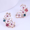 Wholesale Korean Fashion Colorful Diamond Flower Stud Earrings Toppinggoods  Nhsc400651