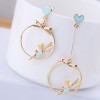 Wholesale Korean Fashion Metal Angel Asymmetric Earrings Toppinggoods  Nhsc400726