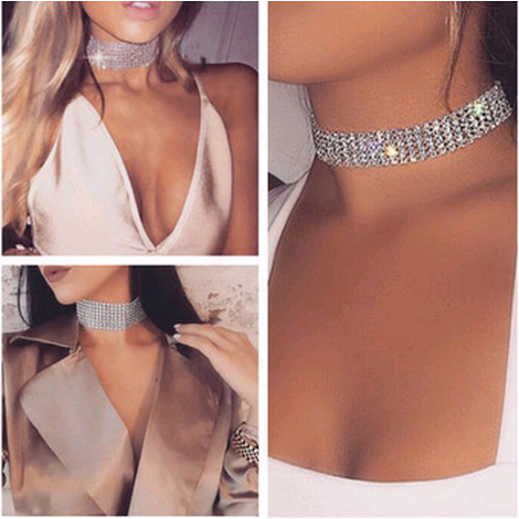 Wholesale Simple Multirows Flash Diamond Necklace Toppinggoods  Nhsc400800