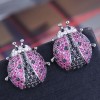 Wholesale Fashion Copper Inlaid Zirconium Ladybug Stud Earrings Toppinggoods  Nhsc400979