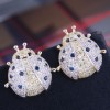 Wholesale Fashion Copper Inlaid Zirconium Ladybug Stud Earrings Toppinggoods  Nhsc400979