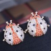 Wholesale Fashion Copper Inlaid Zirconium Ladybug Stud Earrings Toppinggoods  Nhsc400979