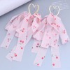 Fashion Heart Bowknot Fabric Earrings Wholesale Toppinggoods Nhsc404234