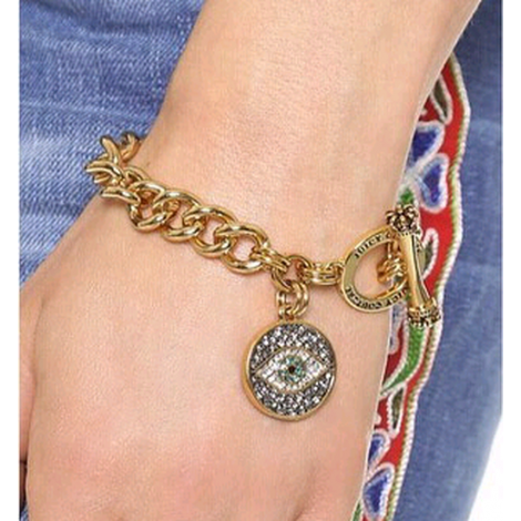 Fashion Metal Flash Diamond Devils Eye Pendant Chain Bracelet Wholesale Toppinggoods  Nhsc406802