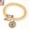 Fashion Metal Flash Diamond Devils Eye Pendant Chain Bracelet Wholesale Toppinggoods  Nhsc406802