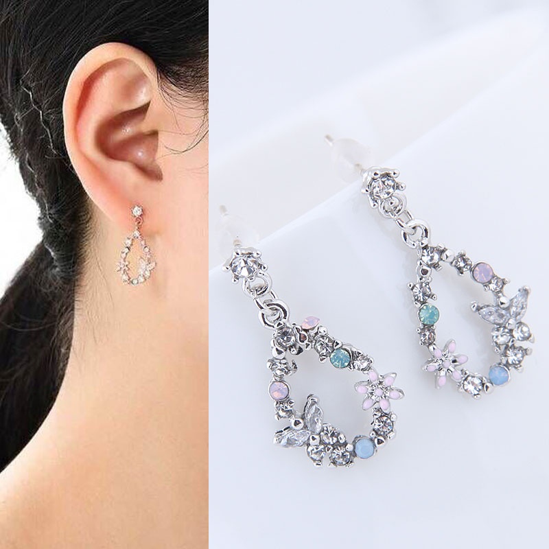 Korean Fashion Flower Water Drops Earrings Wholesale Toppinggoods Nhsc410664