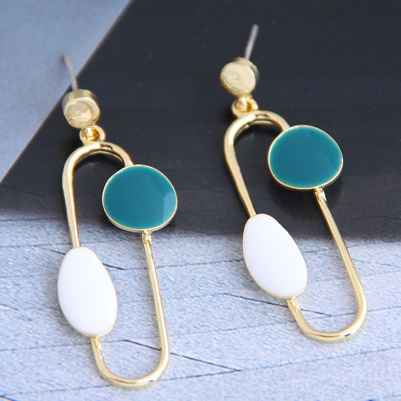 Korean Contrast Color Dripping Oil Alloy Earrings Wholesale Toppinggoods  Nhsc410666