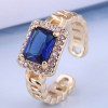 Fashion Real Goldplated Square Diamond Open Ring Wholesale Toppinggoods  Nhsc412852