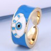 Fashion Real Gold Plated Contrasting Devils Eye Open Ring Wholesale Toppinggoods Nhsc412853