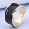 Fashion Real Gold Plated Alloy Dripping Oil Open Ring Nhsc412855