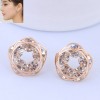 Fashion Flower Alloy Zircon Stud Earrings Wholesale Toppinggoods  Nhsc414811