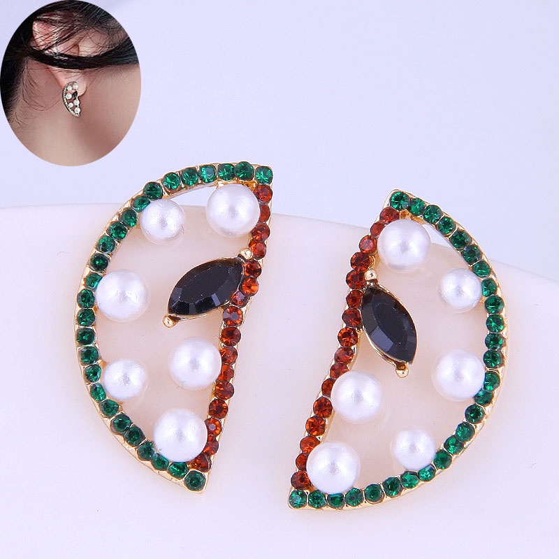 Korean Flash Diamond Fruit Orange Stud Earrings Wholesale Toppinggoods  Nhsc414812