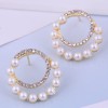 Korean Fashion Metal Flash Diamond Pearl Stud Earrings Wholesale Toppinggoods  Nhsc419973