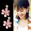 Fashion Metal Flower Inlaid Pearl Stud Earrings Wholesale Toppinggoods  Nhsc423492