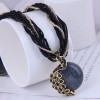 Bohemian Style Peacock Gem Pendent Multilayer Braided Necklace Wholesale Toppinggoods  Nhsc423499