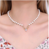 Fashion Metal Inlaid Zirconium Antler Pearl Copper Necklace Wholesale Toppinggoods  Nhsc423501