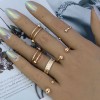 Fashion Gold Bead Sixpiece Combination Ring Wholesale Toppinggoods Nhsc426471