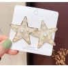 Transparent Pentagram Pearl Stud Earrings Wholesale Toppinggoods  Nhsc426526
