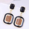 Fashion Contrasting Color Square Long Stud Earrings Wholesale Jewelry Toppinggoods Nhsc429434