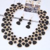 Fashion Metal Geometric Square Collar Necklace Earrings Set Wholesale Jewelry Toppinggoods Nhsc429437