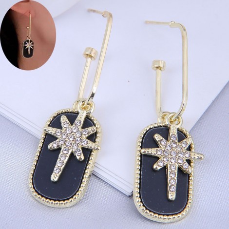 Simple Flashing Diamond Eightray Star Earrings Wholesale Toppinggoods Nhsc432414