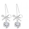 Exquisite Korean Fashion Sweet Ol Flash Diamond Bow Temperament Earrings Nhsc433223