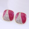 925 Silver Needle Exquisite Korean Fashion Sweet Ol Simple And Versatile Rhinestonestudded Square Temperament Earrings Nhsc436007