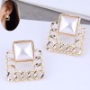 Korean Fashion Metal Concise Temperament Stud Earrings Nhsc436014