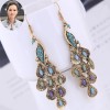 European And American Fashion Simple Metal Accessories Peacock Temperament Exaggerated Earrings Nhsc436015