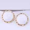 925 Silver Needle Exquisite Korean Fashion Sweet Ol Simple Round Elegant Temperament Stud Earrings Nhsc438793