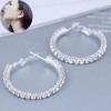 30mm Korean Full Diamond Large Circle High Quality Earrings  Nhsc445913