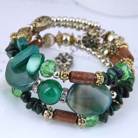 Bohemian Style Shell Turquoise Mix And Match Multilayer Personality Temperament Bracelet Nhsc445917