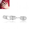 European And American Fashion Metal Punk Style Hollow Carved Onepiece Joint Ring  Nhsc465340