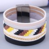 European And American Fashion Wide Leather Magnetic Buckle Temperament Bracelet  Nhsc466534