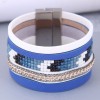 European And American Fashion Wide Leather Magnetic Buckle Temperament Bracelet  Nhsc466534