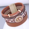 Fashion Gemstone Accessories Multilayer Leather Magnetic Buckle Temperament Bracelet Nhsc466538